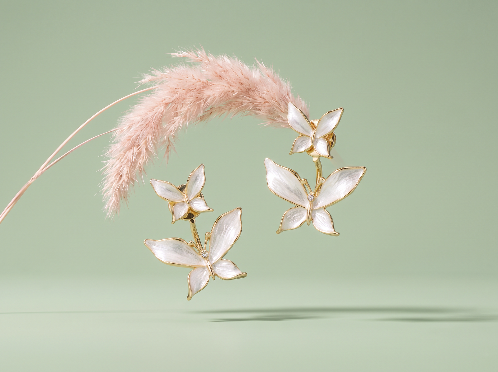 butterfly white earrings butterfly white earrings